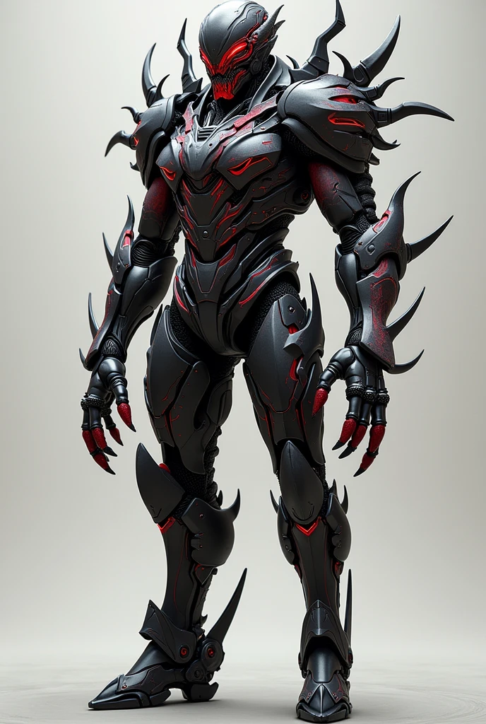 Voici une description physique détaillée de l'armure de Gorgone :

---

### **Description Physique de l'Armure de Gorgone**

**1. ** **Couleurs et Matériaux** :
   - **Couleurs Principales :** L'armure reprend les couleurs de la matoutou falaise, avec des teintes dominantes de noir, gris et rouge foncé, rappelant le magma et les flammes.
   - **Matériaux :** Un mélange de vibranium, d'adamantium et de carbonadium assure une résistance maximale. Le matériau est renforcé pour supporter des impacts extrêmes et des températures élevées.

**2. ** **Structure Générale** :
   - **Bras et Jambes :** Deux bras et deux jambes normales, entièrement blindés pour une protection optimale. Les parties articulées sont renforcées avec des couches de matériaux composites pour assurer la flexibilité tout en offrant une défense accrue.
   - **Pattes d'Araignée :** Deux pattes d'araignée crochues et pointues sont fixées à l'arrière de l'armure. Elles sont dotées de crochets acérés et d'un venin hyper corrosif et venimeux. Ces pattes peuvent sécréter des toiles d'araignée pour la construction d'armes ou la création de dispositifs comme des ailes pour planer.

**3. ** **Casque** :
   - **Visière :** La visière centrale est de couleur verte et dotée de centaines de milliers de caméras haute résolution. Elle est capable de capturer jusqu'à 999 999 999 999 999 999 999 999 999 999 999 999 999 999 999 999 999 999 999 999 999 images toutes les 10^-4 secondes.
   - **Caméras et Capteurs :** Le casque comporte un réseau dense de caméras et de capteurs permettant un suivi parfait de l'environnement. Il est équipé d'un système de camouflage qui rend l'armure invisible visuellement, thermiquement et même au spider sens.
   - **Mandibules et Crocs :** Des mandibules acérées et venimeuses sont présentes sur le casque, avec deux mandibules supérieures et inférieures ainsi que des crocs acérés au niveau des lèvres et derrière.

**4. ** **Queue** :
   - **Fonctionnalité :** La queue est basée sur le trig
