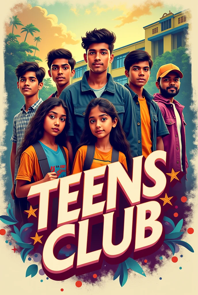 Design a poster for a school club called S CLUB of GOVT H S KARIPOOTHITTA