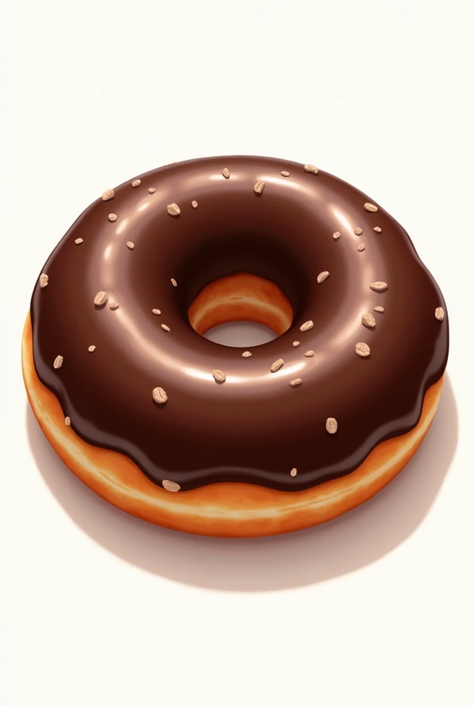 You can make the illustration of a simple and complete chocolate donut