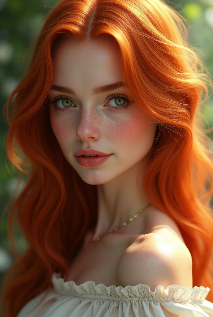 Pretty girl with Red Hair realistic