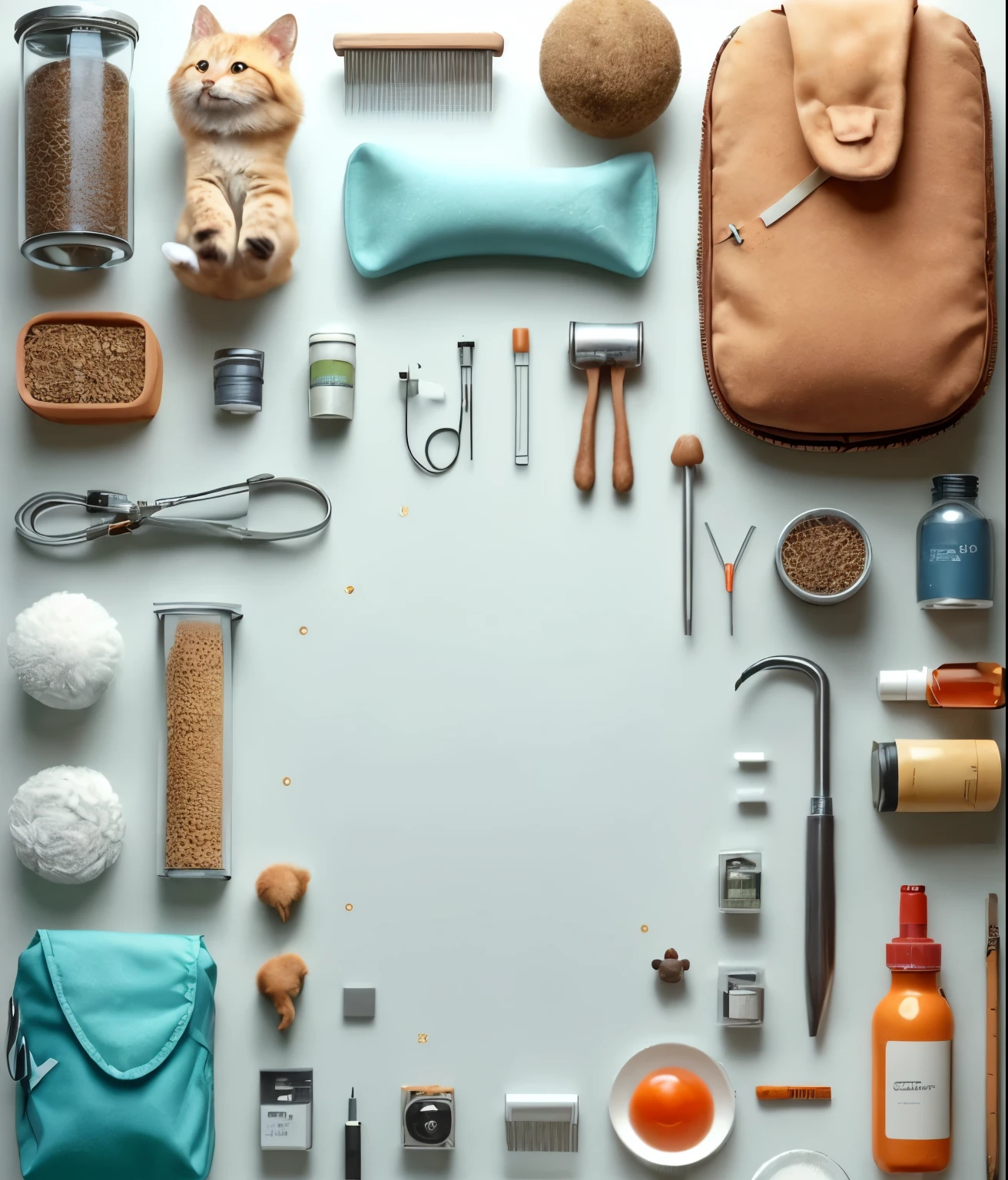 Just add a small image of some kind of floor or wall to this image, designed for an animal health clinic.