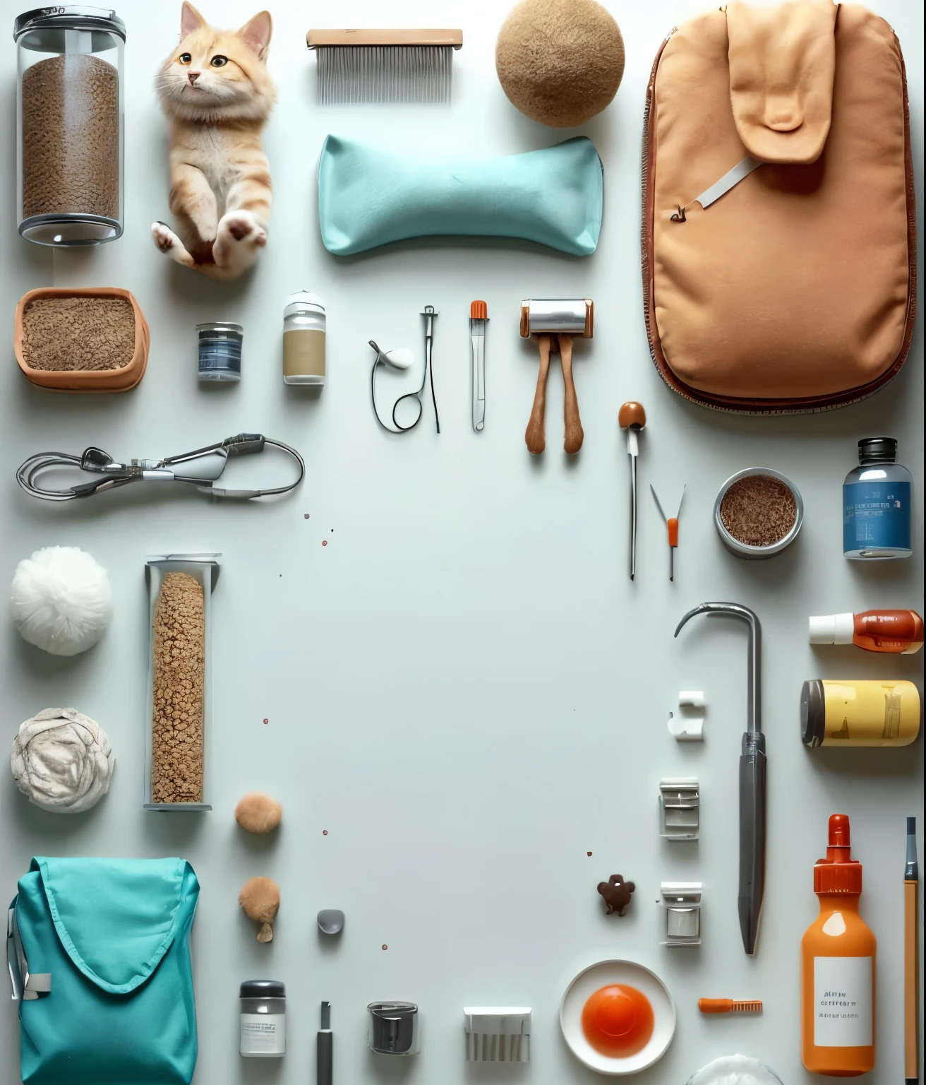 Just add a small image of some kind of floor or wall to this image, designed for an animal health clinic.