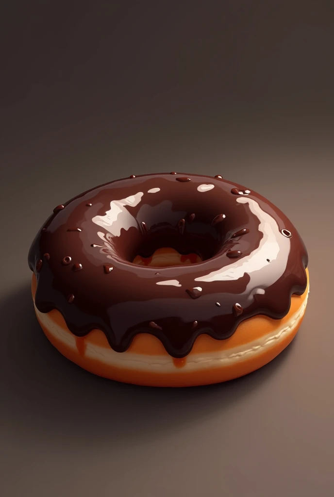 You can make an illustration of a dark brown donut