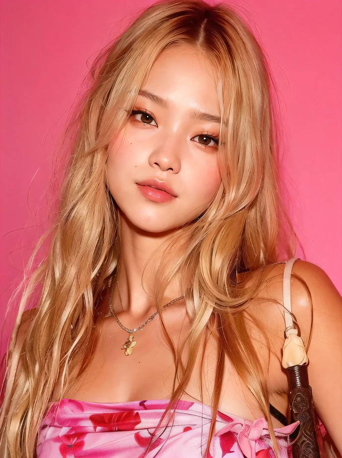 A closeup of a woman with long blonde hair wearing a green bikini, ulzzang, Shikamimi, her face looks like an orchid, Jennie, korean girl, Wan adorable korean face, Jaeyeon Nam, Jinyoung Shin, heonhwa choe, sakimichan, Jennie Kim the Black Pink, pale porcelain white skin