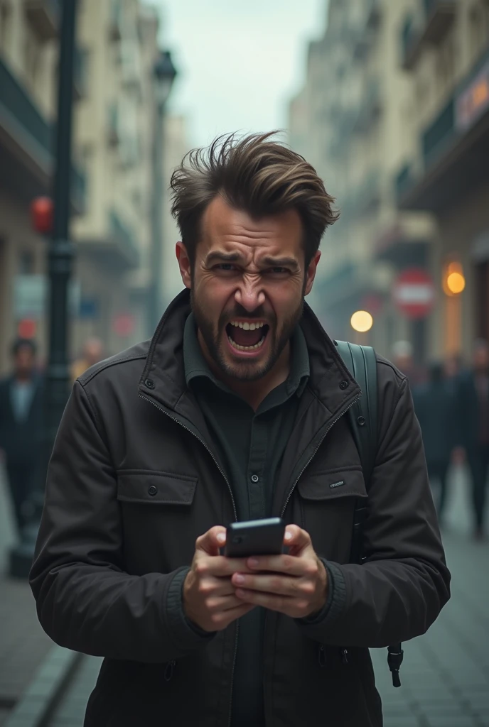 The man is in shock, because I couldn&#39;t feel my phone in my pocket 