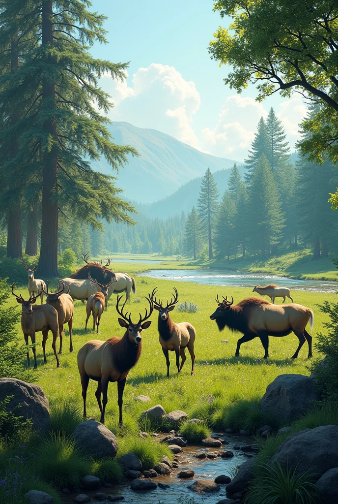 landscape with animals