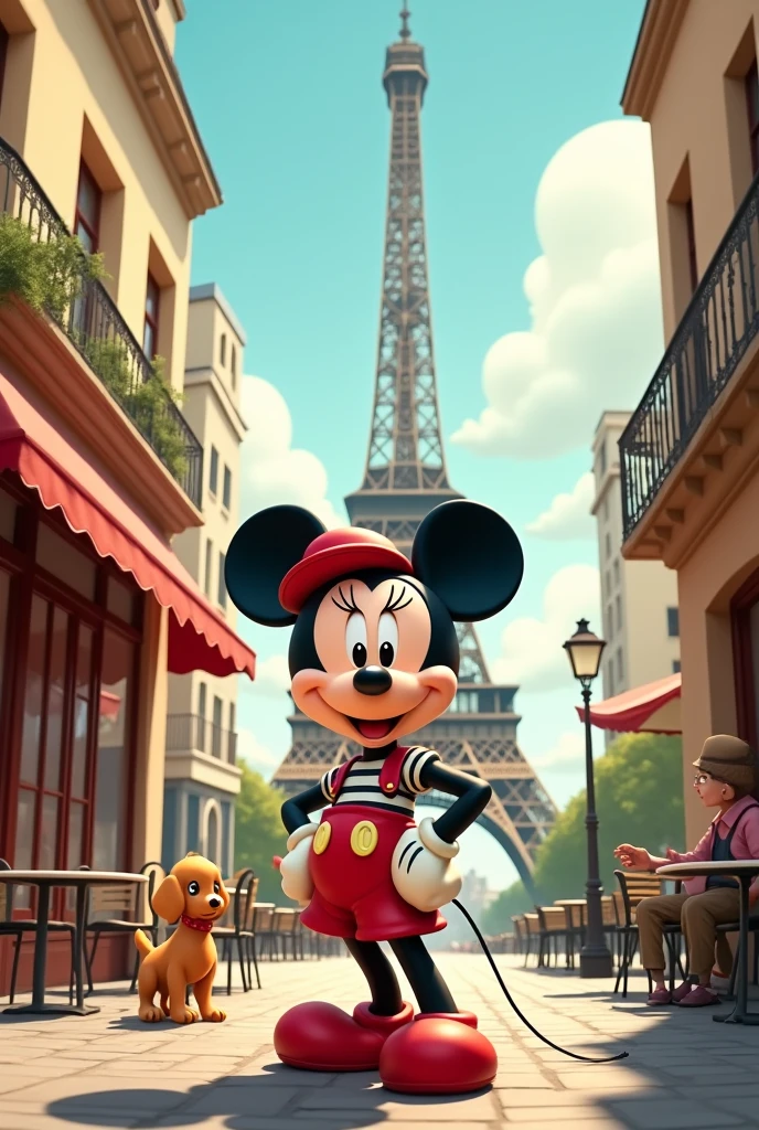 I would like to create a Mickey Mouse with the name Alida in Paris with the Eiffel Tower in the background.