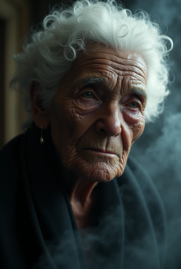 (((masterpiece))), (((Highest quality))), ((Very detailed)), (photograph), (photo:1.2) of a highly detailed and hyper-realistic depiction of a disgusted old black skin queen with scars and wrinkles on her face. Cinematic lights. Masterpiece, best quality, 8K, photo realistic, wallpaper, wallpaper 8k, photographic contest winner, Hyperrealistic art cinematic film still photography in the style of detailed hyperrealism photoshoot. [Entire scene is surrounded by lights, evoking a magical and eerie atmosphere. The lighting is bright and atmospheric, with smoke adding a touch of sinister ambiance. Best quality image, HDR enhancement, showcasing the utmost level of detail and realism].  sfw. [8K, Best Quality, Ultra High Resolution, (highly detailed CG unity 8k wallpaper), (best photo), (best shadows), isometric 3D, octane rendering, ray tracing, highly detailed, (Best quality, 4K, 8k:1.2), absurdity, ultra detailed, (realistic, photorealistic, photorealistic:1.37), complex parts, HDR, (complex parts:1.12), (hyper detailed, hyper realistic, Soft lighting, spicy:1.2), (complex parts, Hyper detailed:1.15). Blurred foreground. (backlit), masterpiece, high quality, brightness, chromatic aberration, foggy smoke, shadows, contrast, clear sky, (warm hue, warm tone), high details, natural reflections].