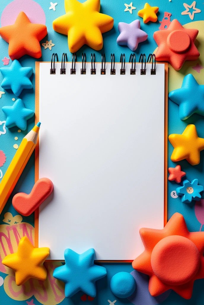 Make a creative notebook cover, with foam, where to put the title: Brian, children or child, School Supplies. It looks easy to do, but very creative 