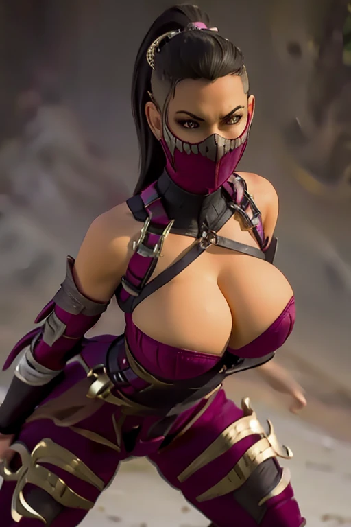 Figure, Mileena, sexy pose, big breasts