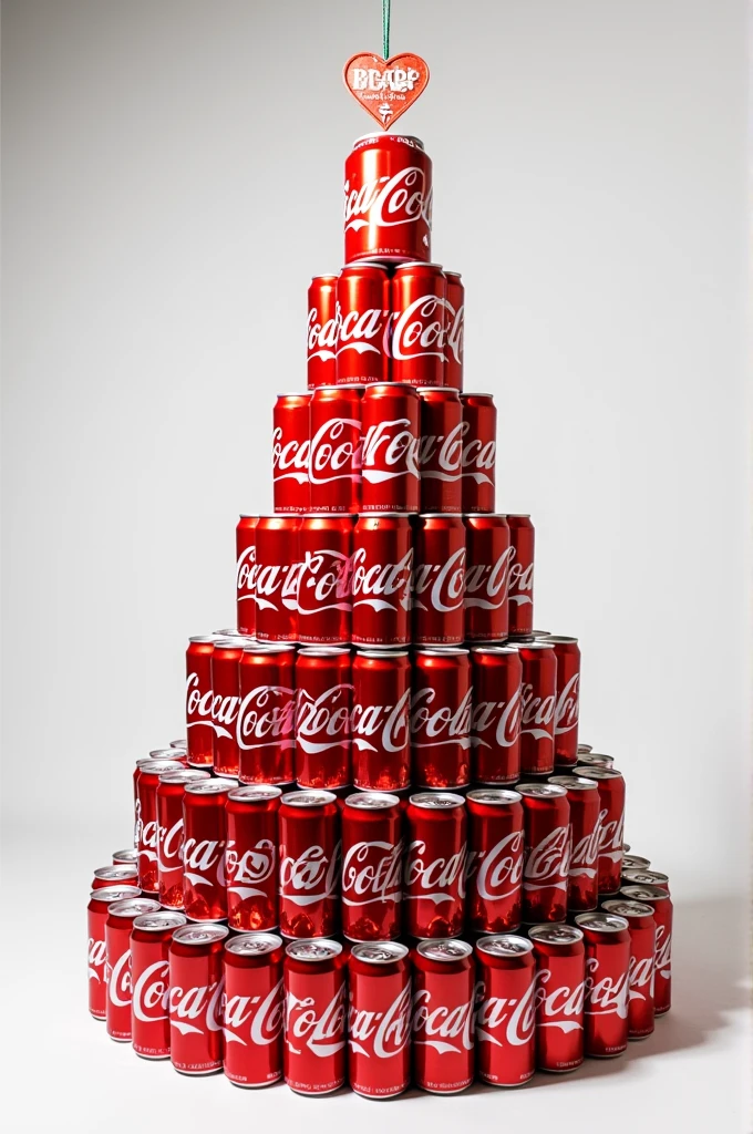 Christmas tree made of coke