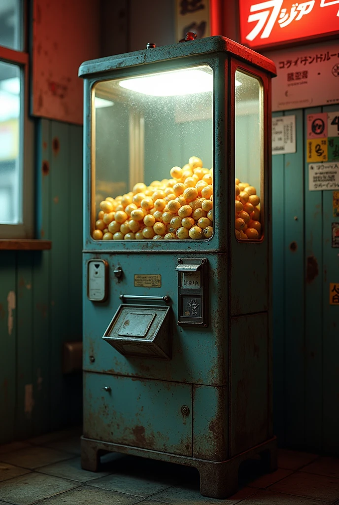 Old gachapon machine realism