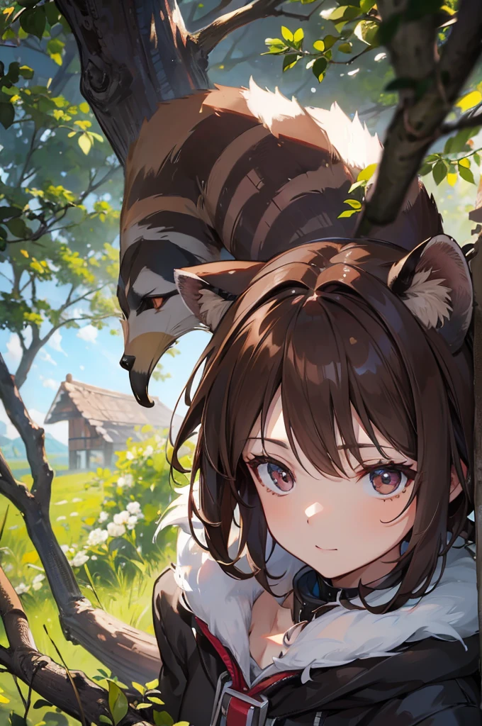 1girl, deer tails