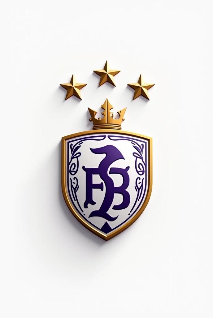 (photorealism:1.2), soccer logo, with classic and minimalist design , with predominant colors white, gold and purple, with representative details of the German city of Munich, the shield with a small German crown above it with four stars above it. (The shield should look like it's from the Champions and not modern.)