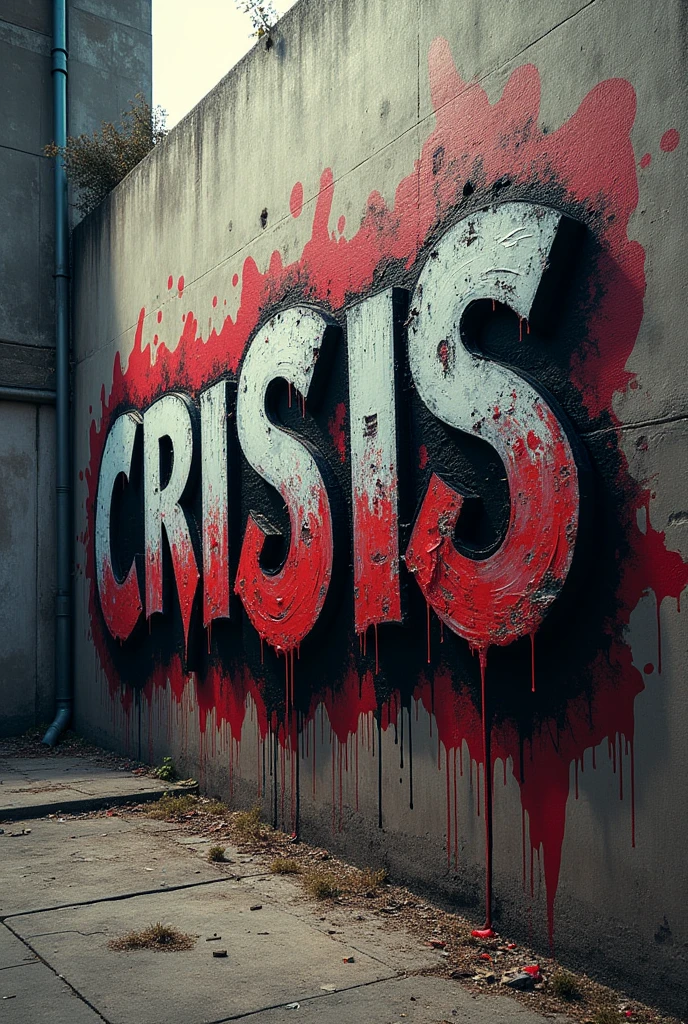 Graffiti written 'CRISIS 41'
