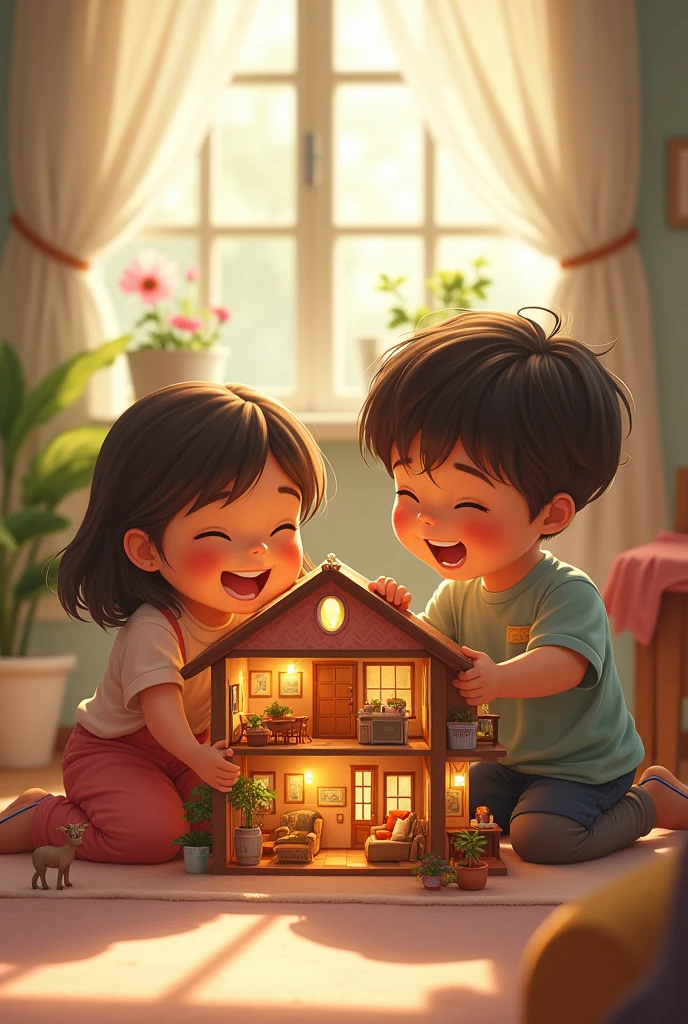 They spent the afternoon creating wonderful adventures with the dollhouse, laughing and enjoying each other’s company