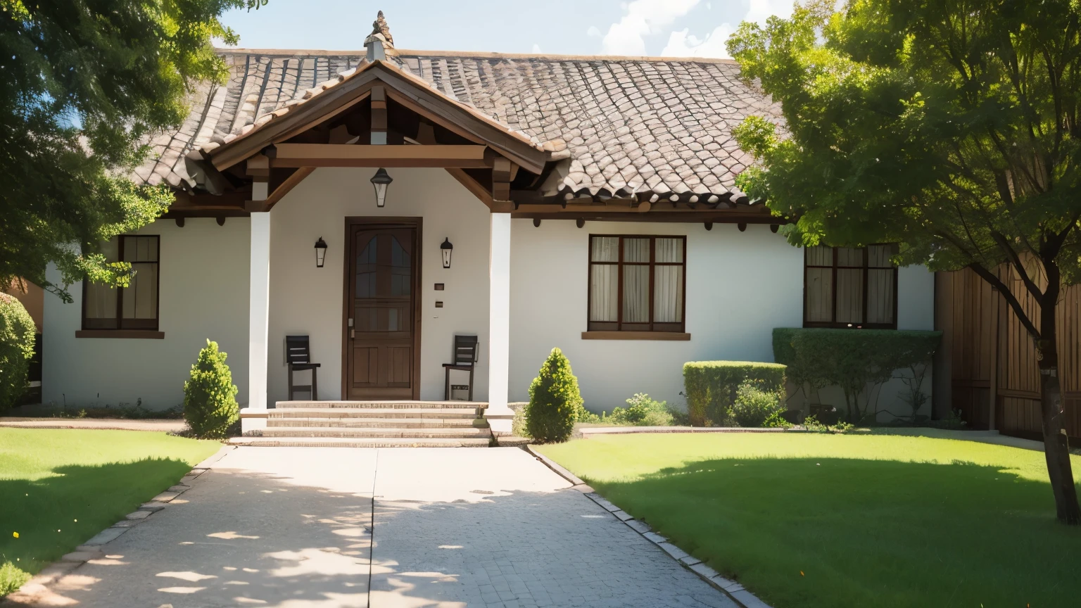 path to the entrance of the house