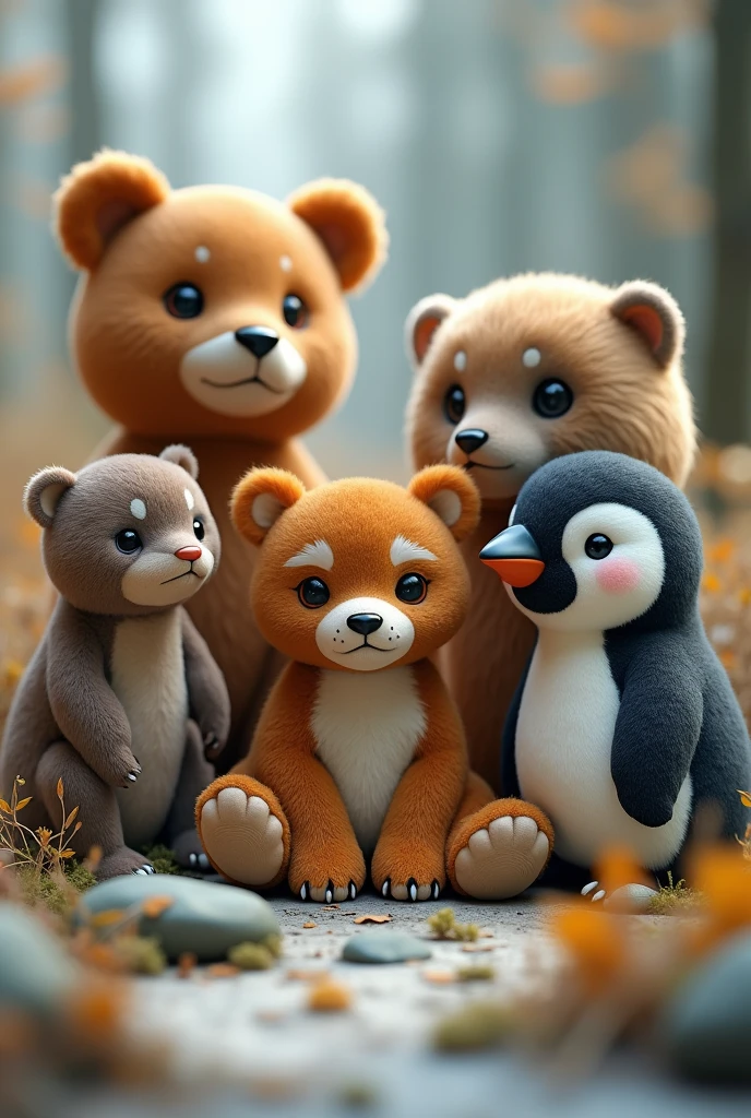 Many Animal dolls realism