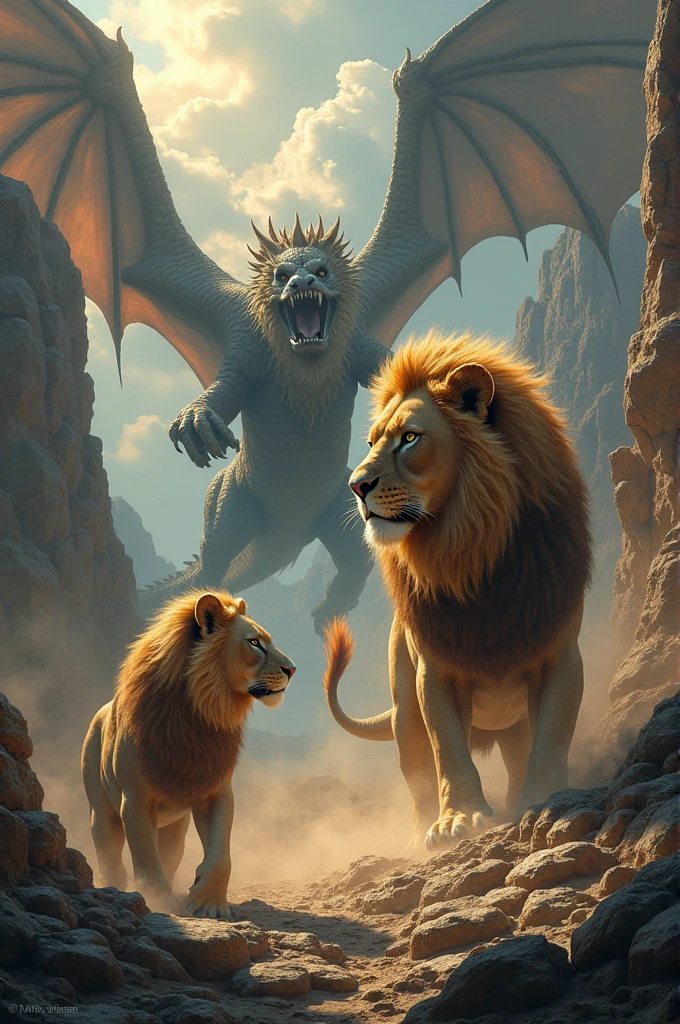Lion and dragon, a wild combination