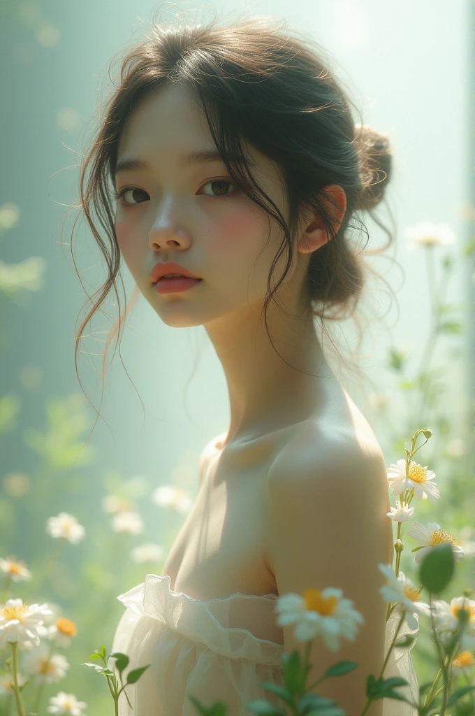 A girl without dress