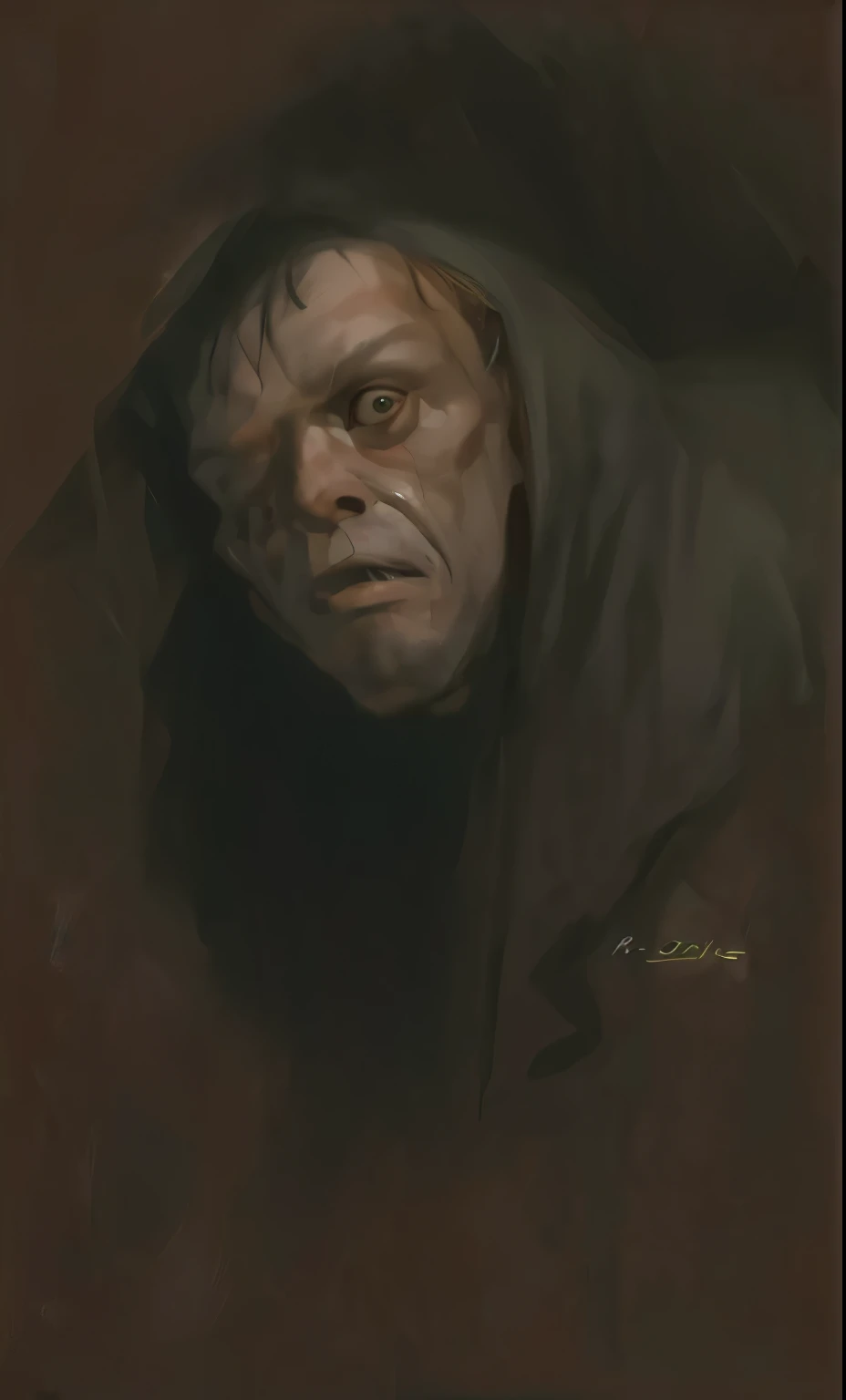 "A realistic, high-resolution photograph of a man with a congenital disfigurement causing half of his face to sag as if the bone structure cannot hold the skin in place. The left side of his face appears to be drooping significantly, creating a surreal and haunting effect. He has a haunted expression, with hollow eyes and gaunt features, depicted in a style that blends hyperrealism with surrealism --ar 1:1"







