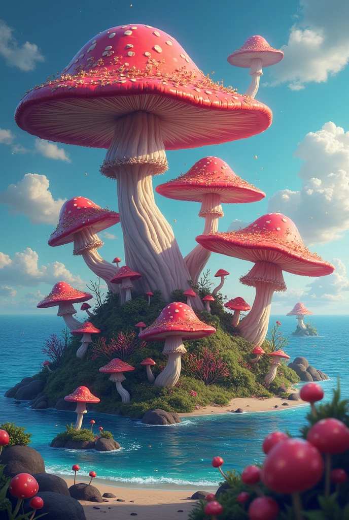 A mushroom island 
