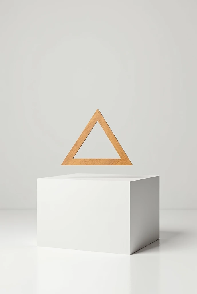 White plastic table, above the table a pinewood protractor