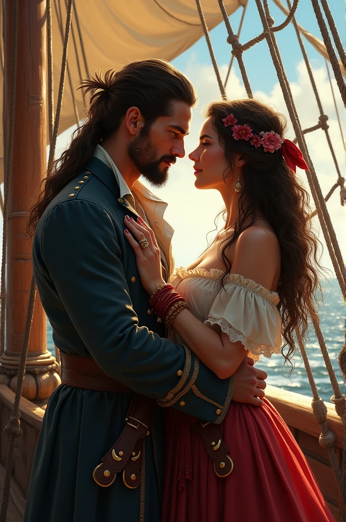 I need a pair of pirates who are very much in love.