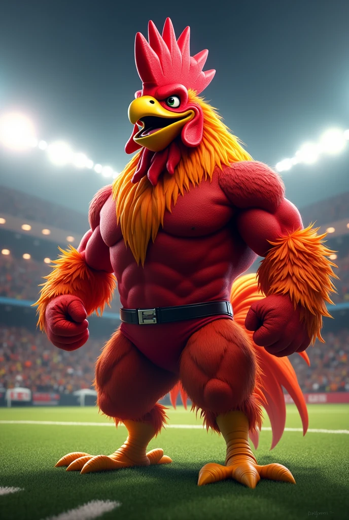 Mascot of a football team, a rooster animal, 4K