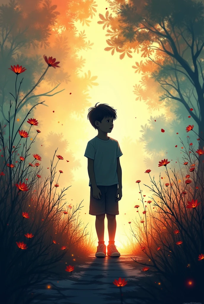 A boy's shadow