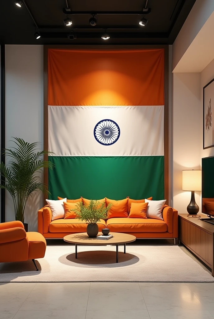 Indian flag in room modular furniture company mane by GANGULY GROUP 4SIGHT GRAND CASTLE by text
