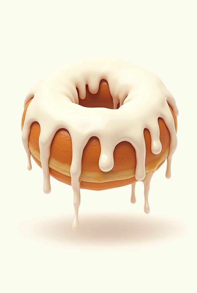 create a donut with white frosting dripping and the image format in drawing 