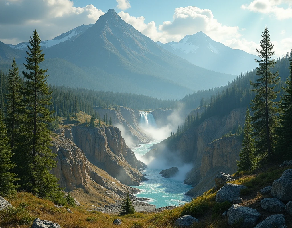 I created a Windows wallpaper with the theme of the Yellowstone series focusing on the landscape.