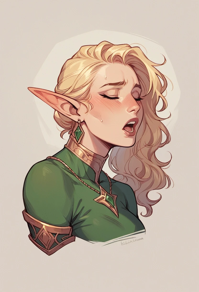 Lesbiana Scene between a blonde elf and a female rogue thief human. 8k, intricated details, orgasm