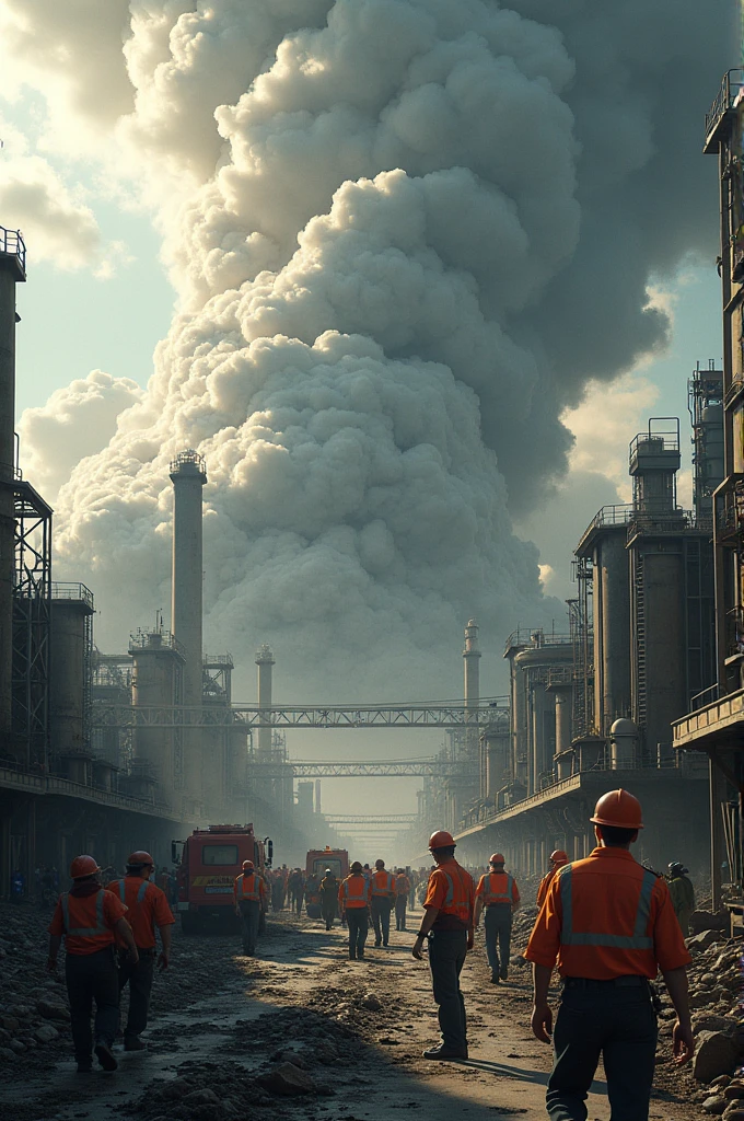 A magnitude 6 earthquake.8 has shaken an industrial area near a large city. The earthquake has caused the collapse of a chemical factory, resulting in the release of toxic gases and the destruction of several critical facilities.