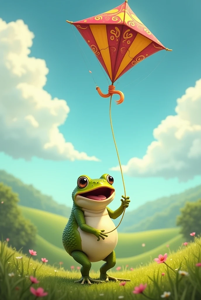 toad releasing a kite