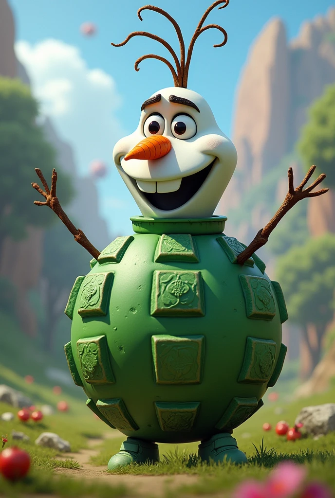 Oh Olaf, green bomb.