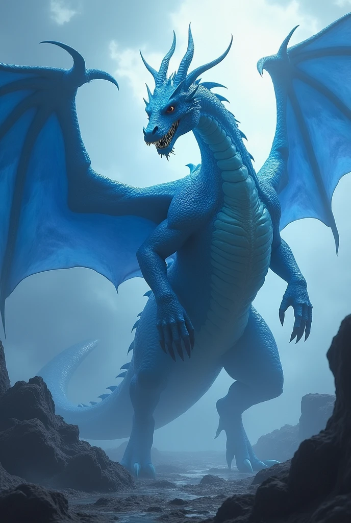 beautiful detailed blue dragon, hyperrealistic, epic fantasy dragon, powerful dragon, dragon scales, dragon wings, dragon claws, dragon teeth, dragon eyes, dragon breath, cinematic lighting, dramatic shadows, volumetric fog, intricate details, highly detailed, 8k, ultra-detailed, (best quality:1.2),(photorealistic:1.37),fantasy art, digital painting, concept art, matte painting, hyperrealistic, 4k, 8k, highres, masterpiece