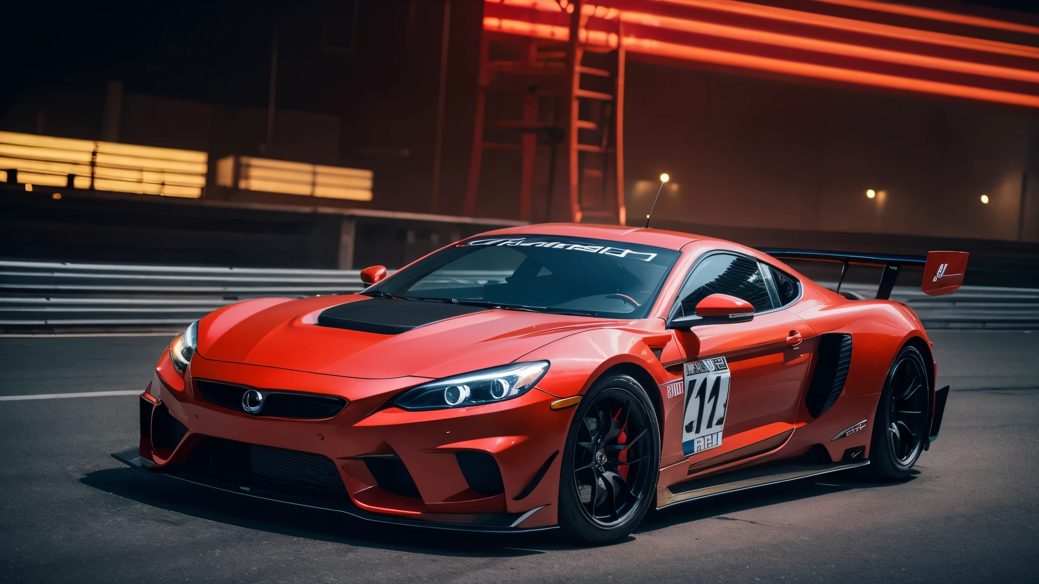 a sexy asian woman, 1girl, formula race car, racing banner, dramatic black and red lighting, (best quality,4k,8k,highres,masterpiece:1.2),ultra-detailed,(realistic,photorealistic,photo-realistic:1.37),extremely detailed eyes and face,longeyelashes,dramatic pose,dynamic action,high speed motion blur,studio lighting,cinematic composition,vivid colors,chiaroscuro lighting,hyper-realistic,professional photography