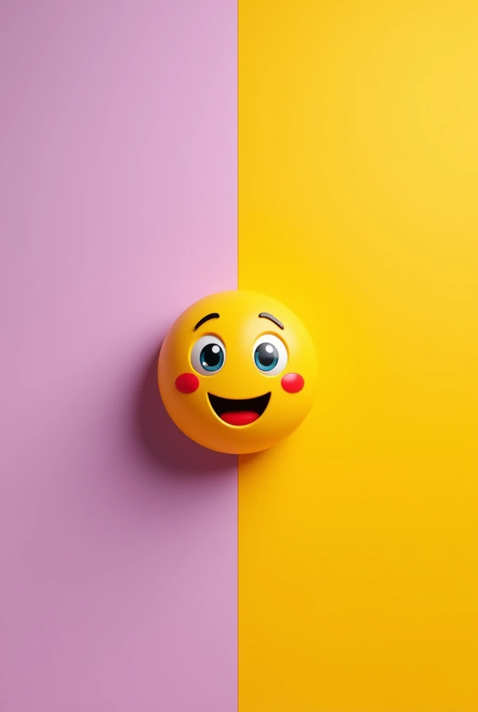 
•  Colors: Choose two solid, contrasting colors for a split background. For example, half light purple and half light yellow.
•  Effect: This creates a clear, bold background that makes the emojis stand out sharply.

