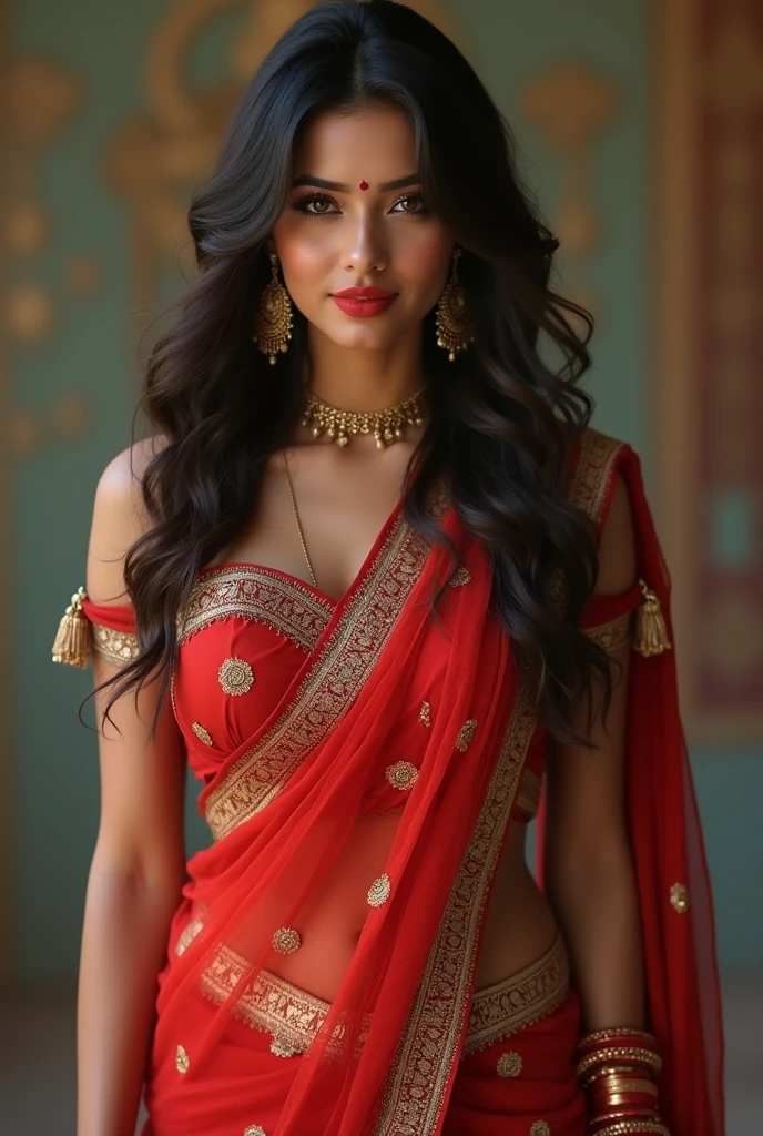 uhd, high details, best quality, goddess, gun [[[tina]]] same face image, change cloath, wearing hot sexy saree   