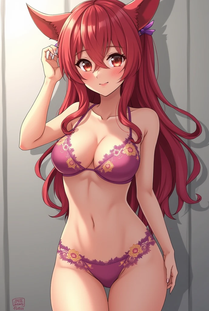 Generate a scantily clad sexy anime girl