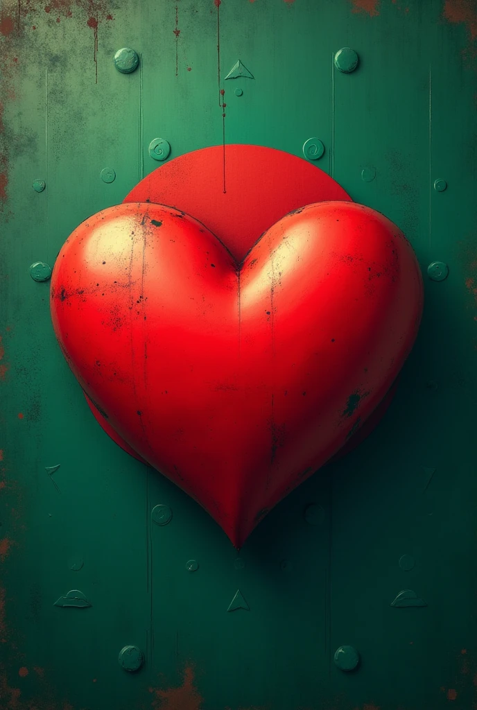 On Bangladeshi flage  heart teaching image for national day