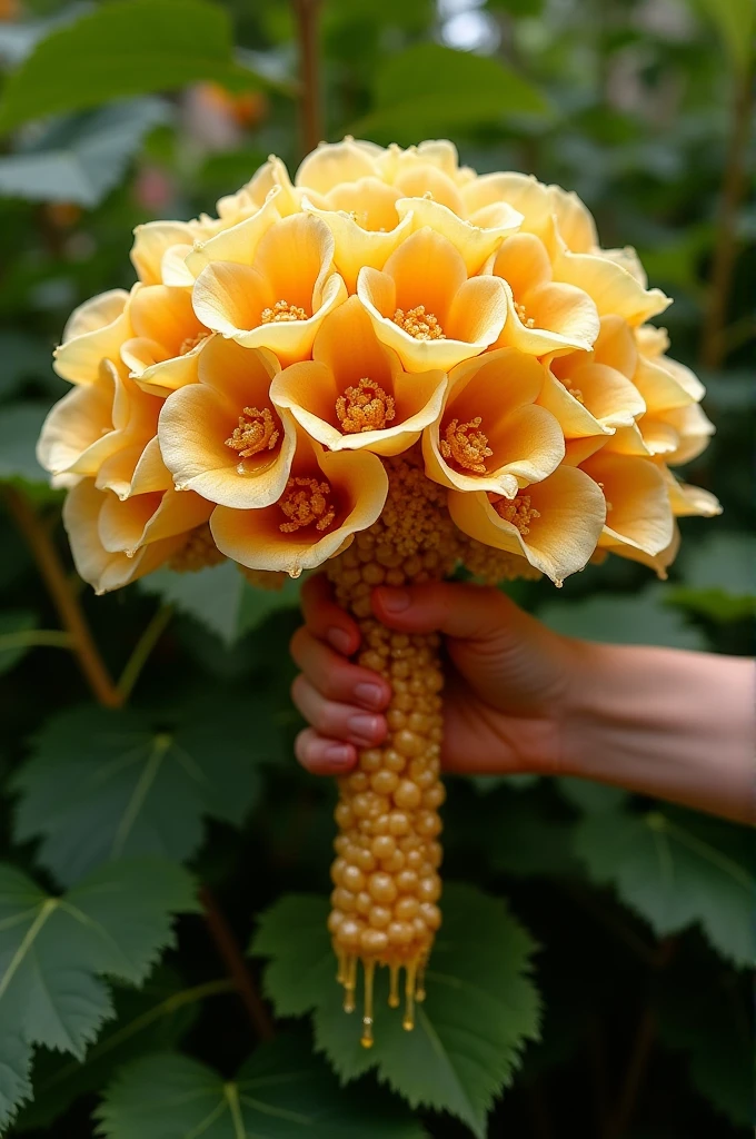 Wedding bouquet made of honey