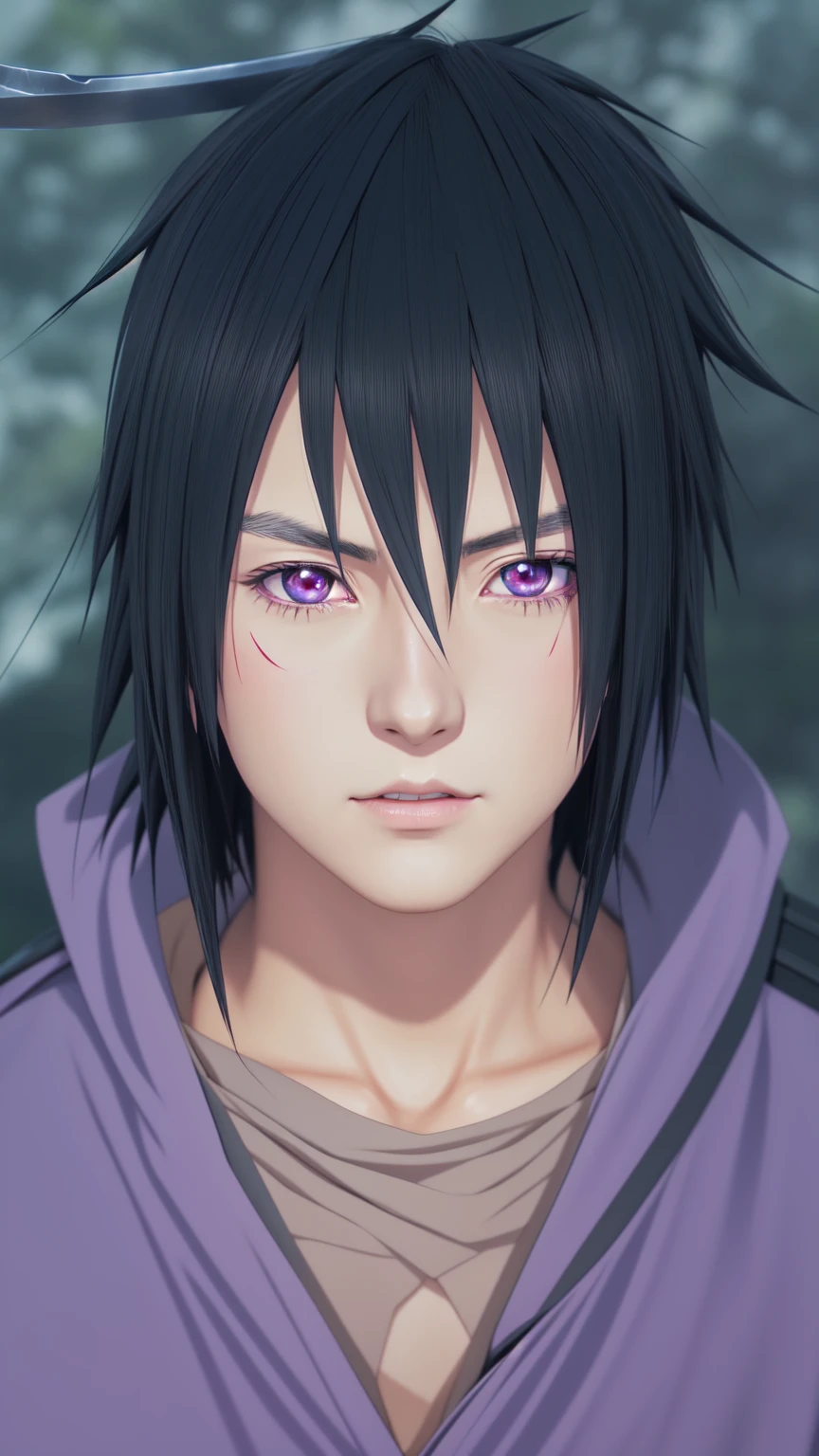 a close up of a person with a sword in a field, sasuke uchiha, badass anime 8 k, digital anime art, detailed digital anime art, epic anime style, handsome guy in demon slayer art, digital advanced anime art, itachi uchiha, itatchi uchiha, advanced digital anime art, advanced anime digital art, clean detailed anime art