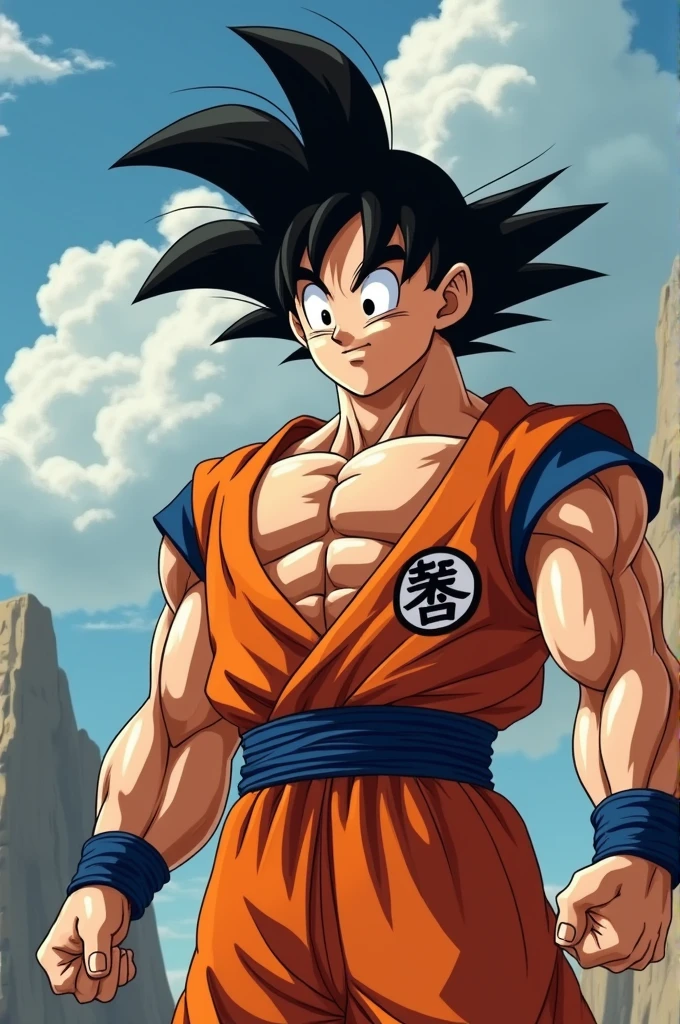 Goku with a huge penis