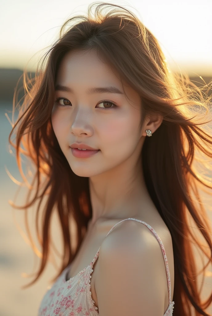 Korean girl from kpop group Hair in the wind aged 20