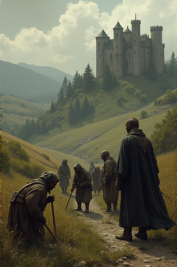 create an image related to the servile labor of feudalism