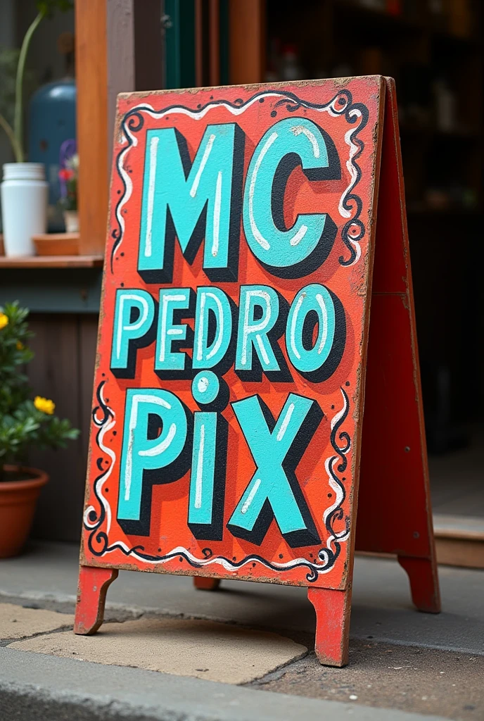 a written sign "MC Pedro Pix"