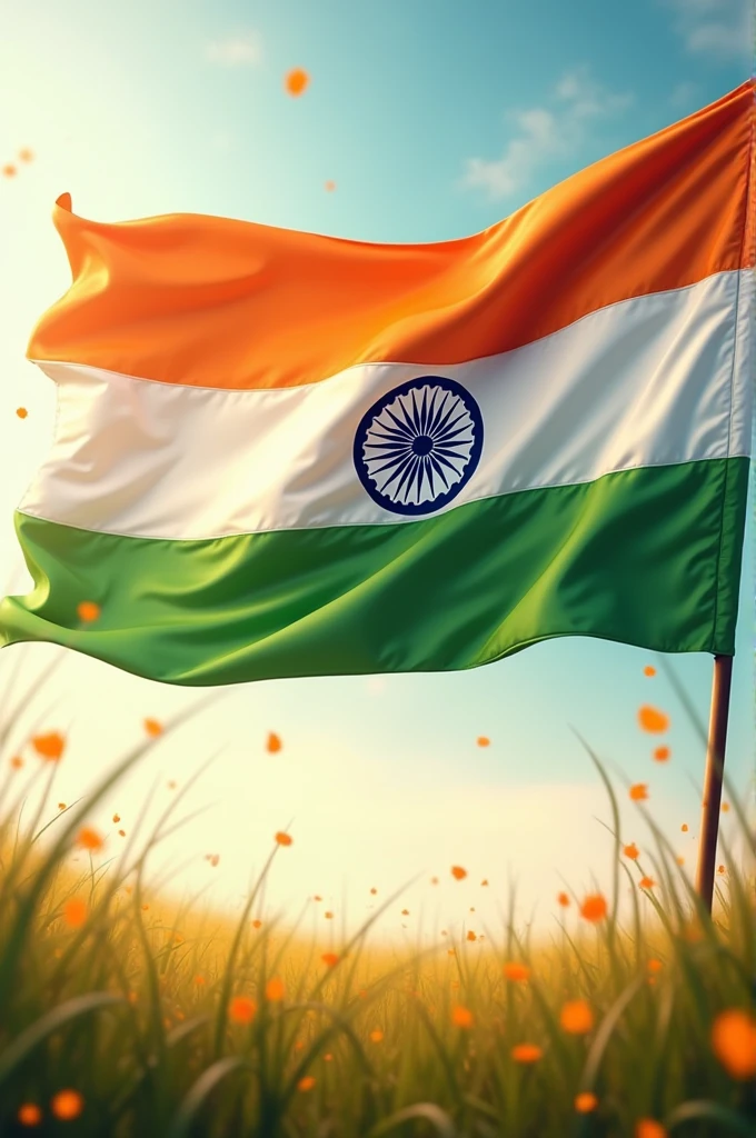 Create a indwpendence day of indai image with flag using my pofile picture